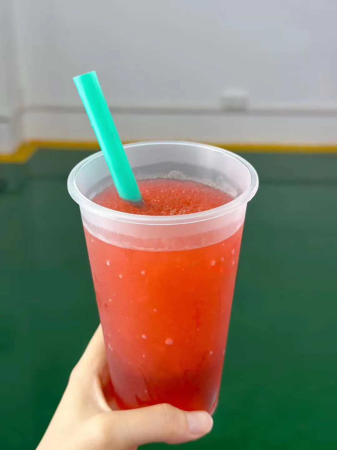 Slush drink being dispensed