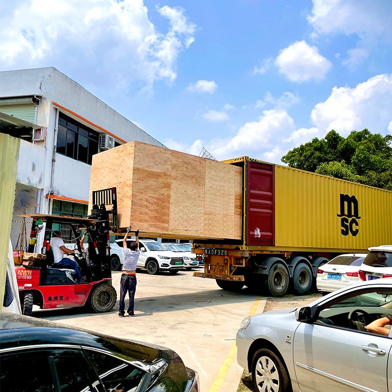 Machine ready for shipping
