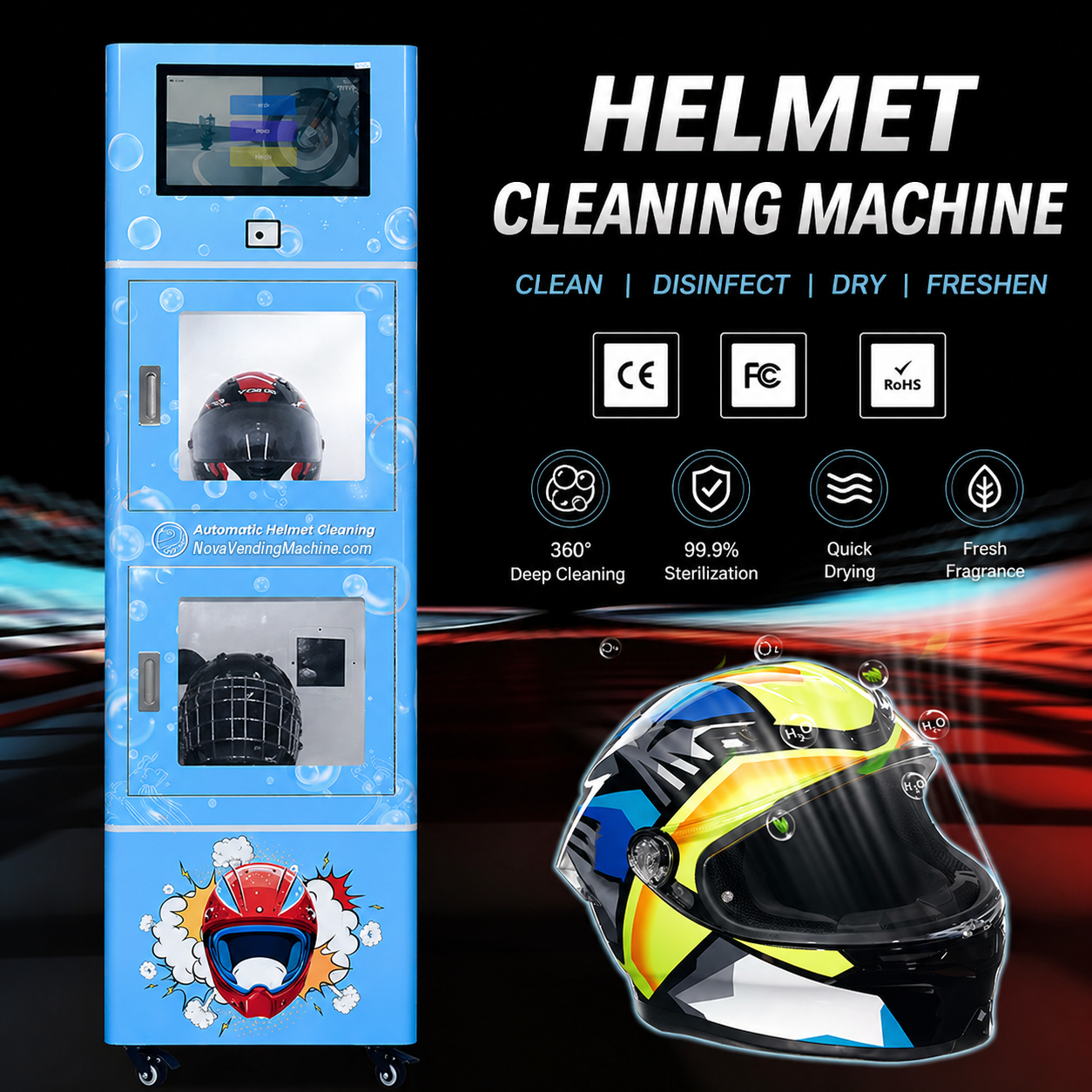 2026newautomatic-helmet-cleaning-vending-machine