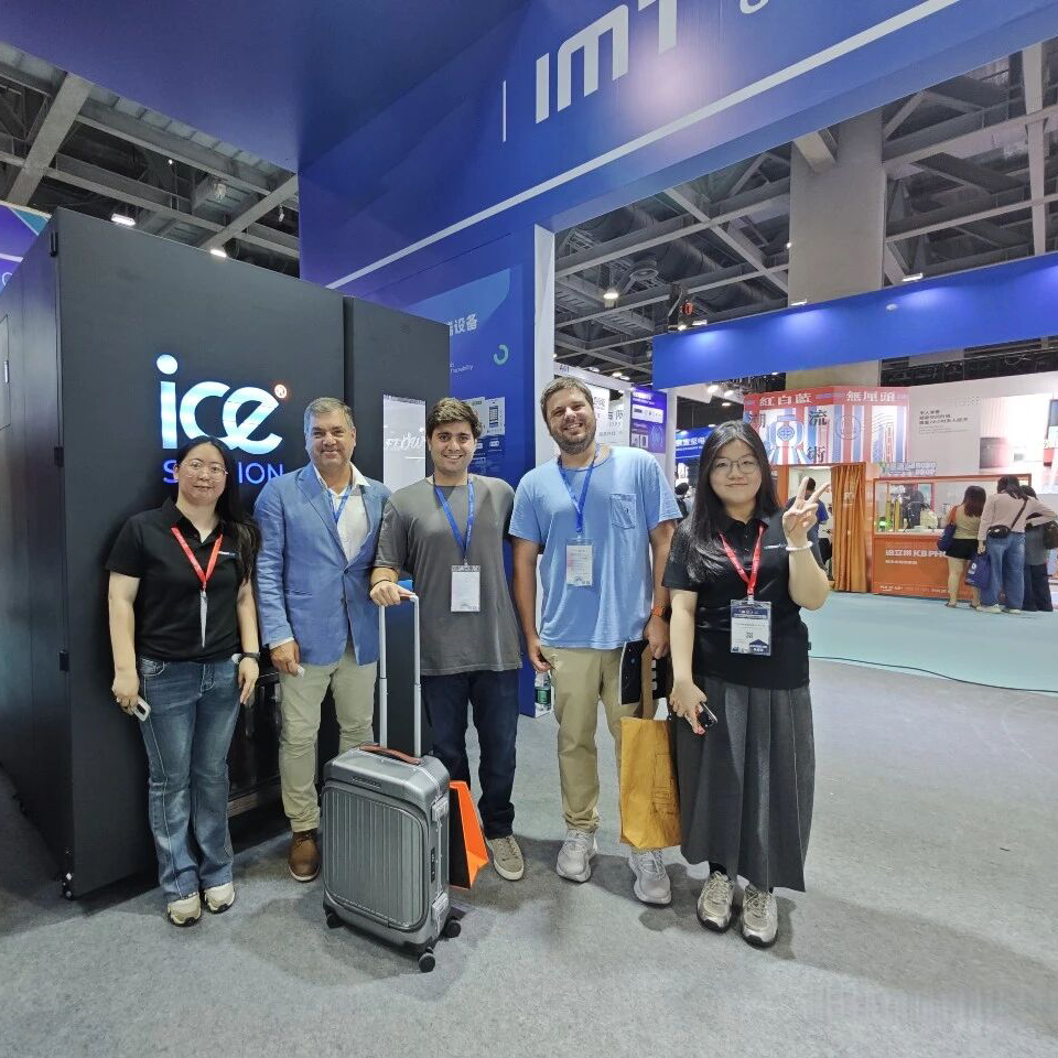 Nova ice vending machine at trade show